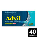 Advil Liquid Capsules 200mg Ibuprofen 40 Pack