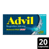 Advil Liquid Capsules for Fast & Effective Pain Relief, 200mg Ibuprofen 20 Pack