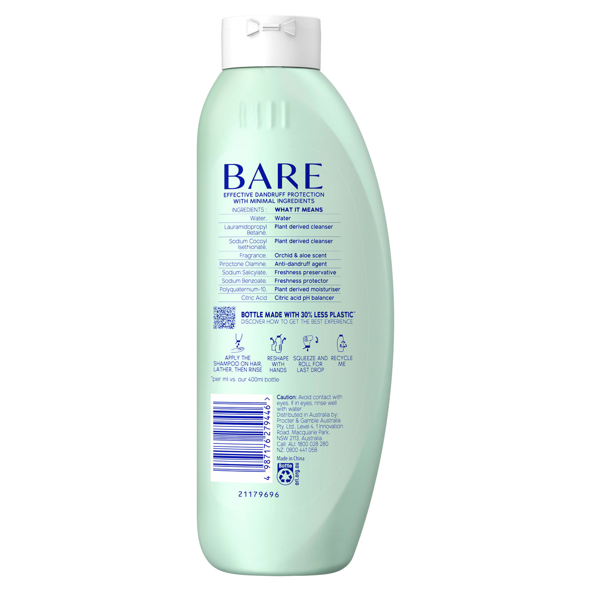 HEAD & SHOULDERS BARE SMOOTH HYDRATION 400ML