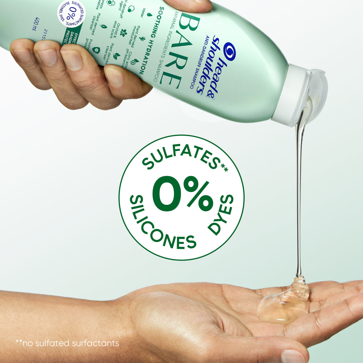 HEAD & SHOULDERS BARE SMOOTH HYDRATION 400ML