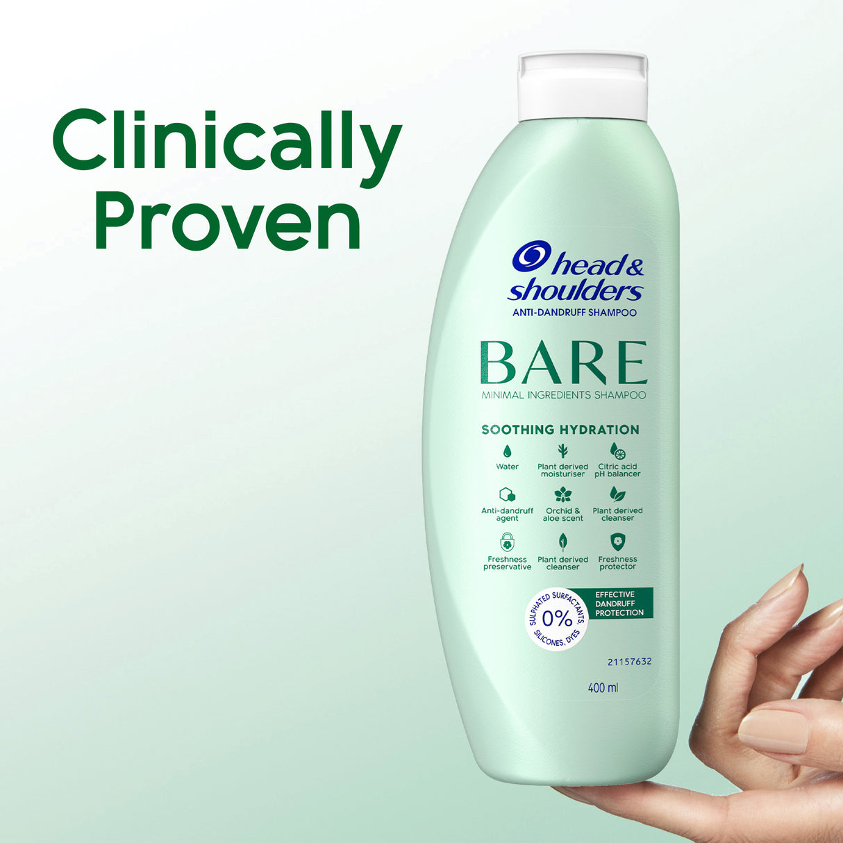 HEAD & SHOULDERS BARE SMOOTH HYDRATION 400ML