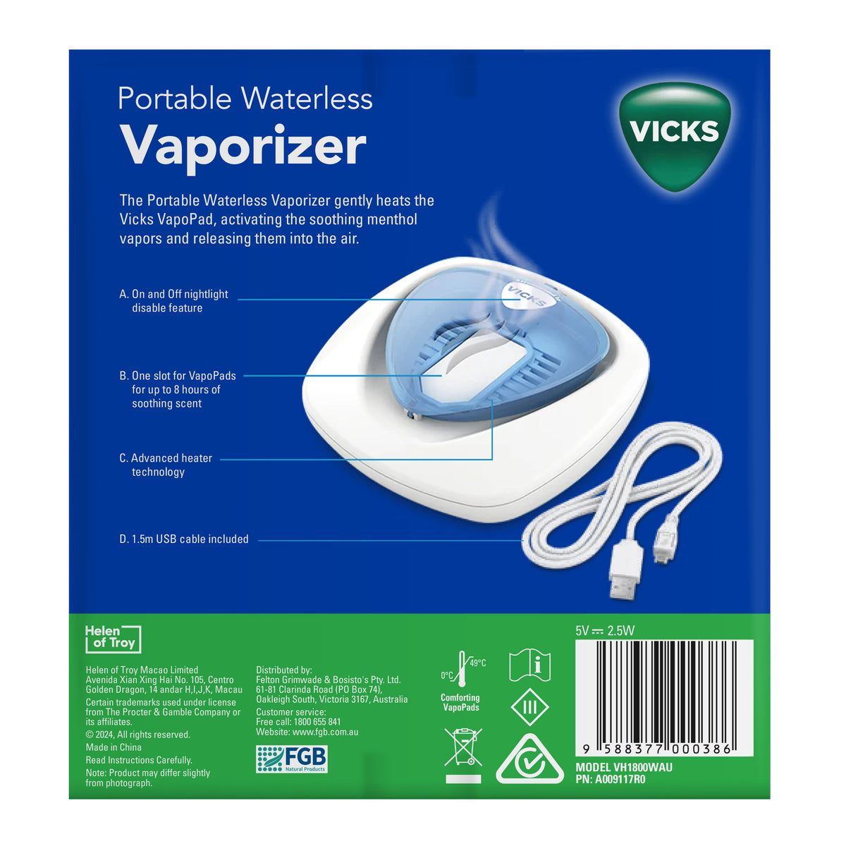 VICKS Portable Waterless Vaporizer