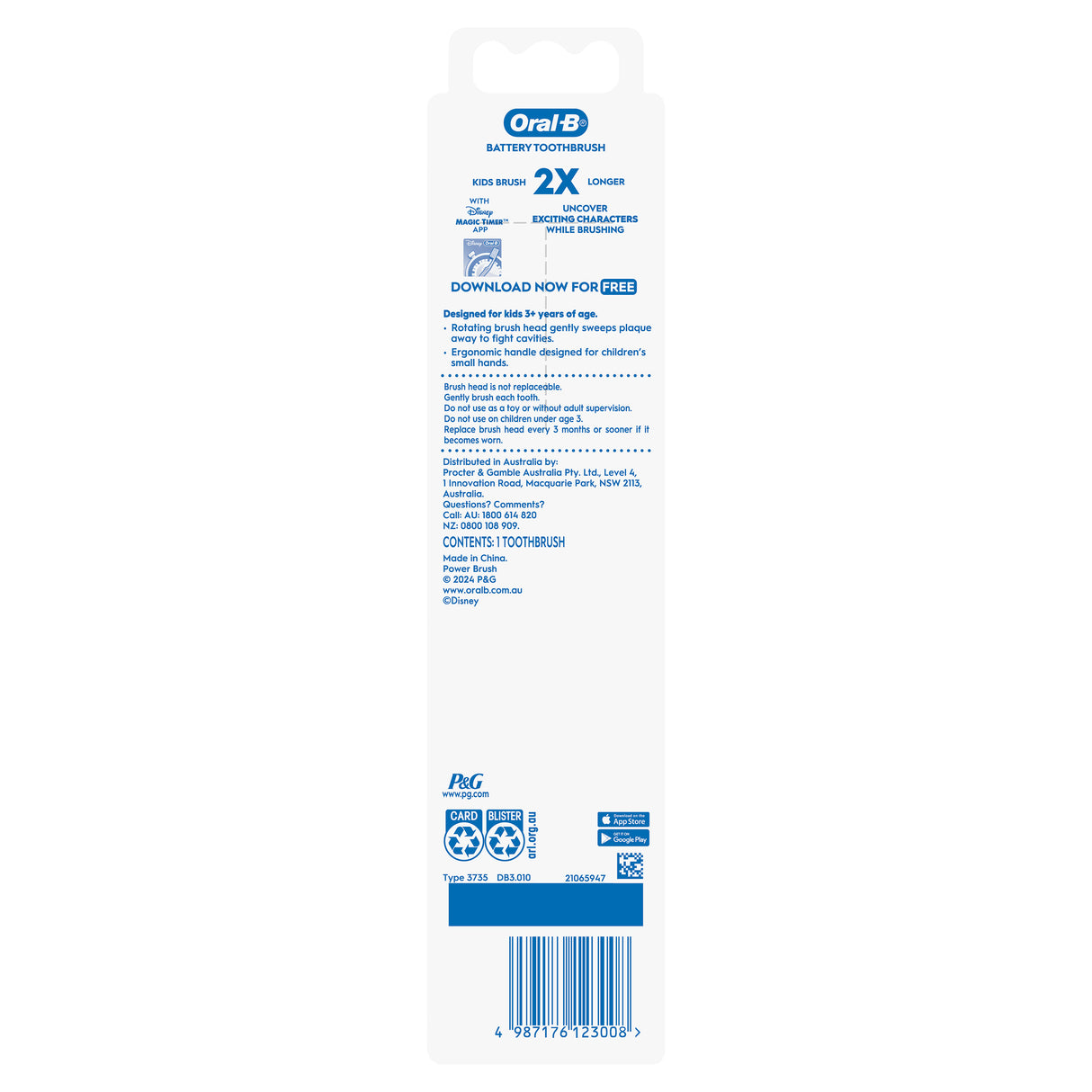 Oral-B Kids Battery Handle Asst. Please advise which theme