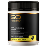 GO Healthy GO Organic Flaxseed Oil Supplement 1,000 mg 220 Capsules
