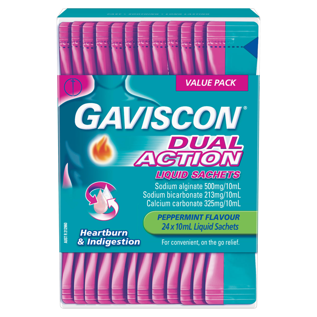GAVISCON DA Liq P/Mint Sach 10ml 24s