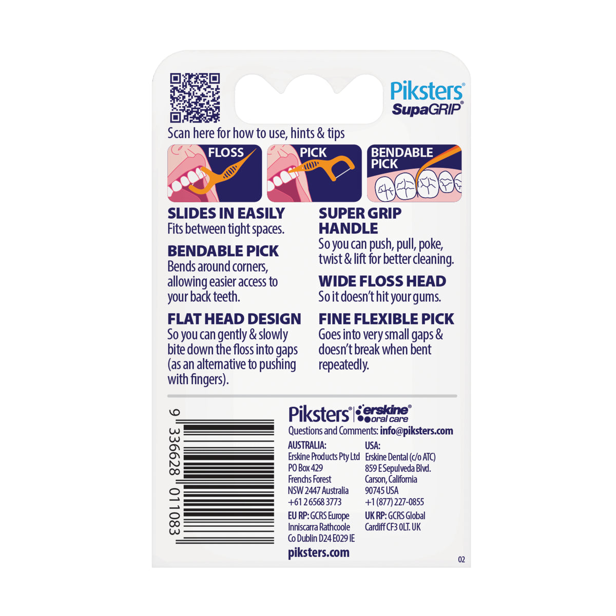 PIKSTERS Supagrip F/Picks Fine 40pk