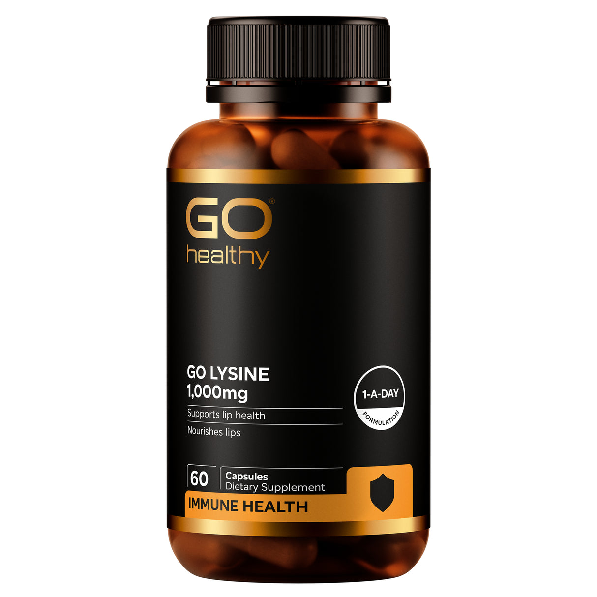 Go Healthy Lysine Amino Acid Supplement 60 Capsules