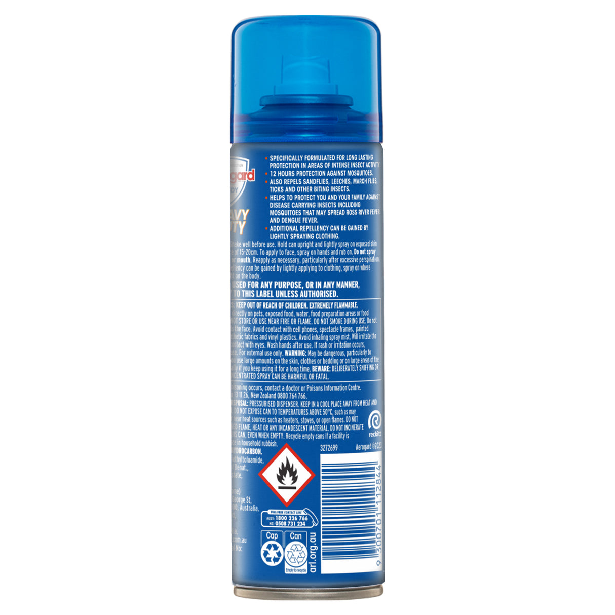 Aerogard Heavy Duty 40% Deet Insect Repellent Aerosol Spray 150