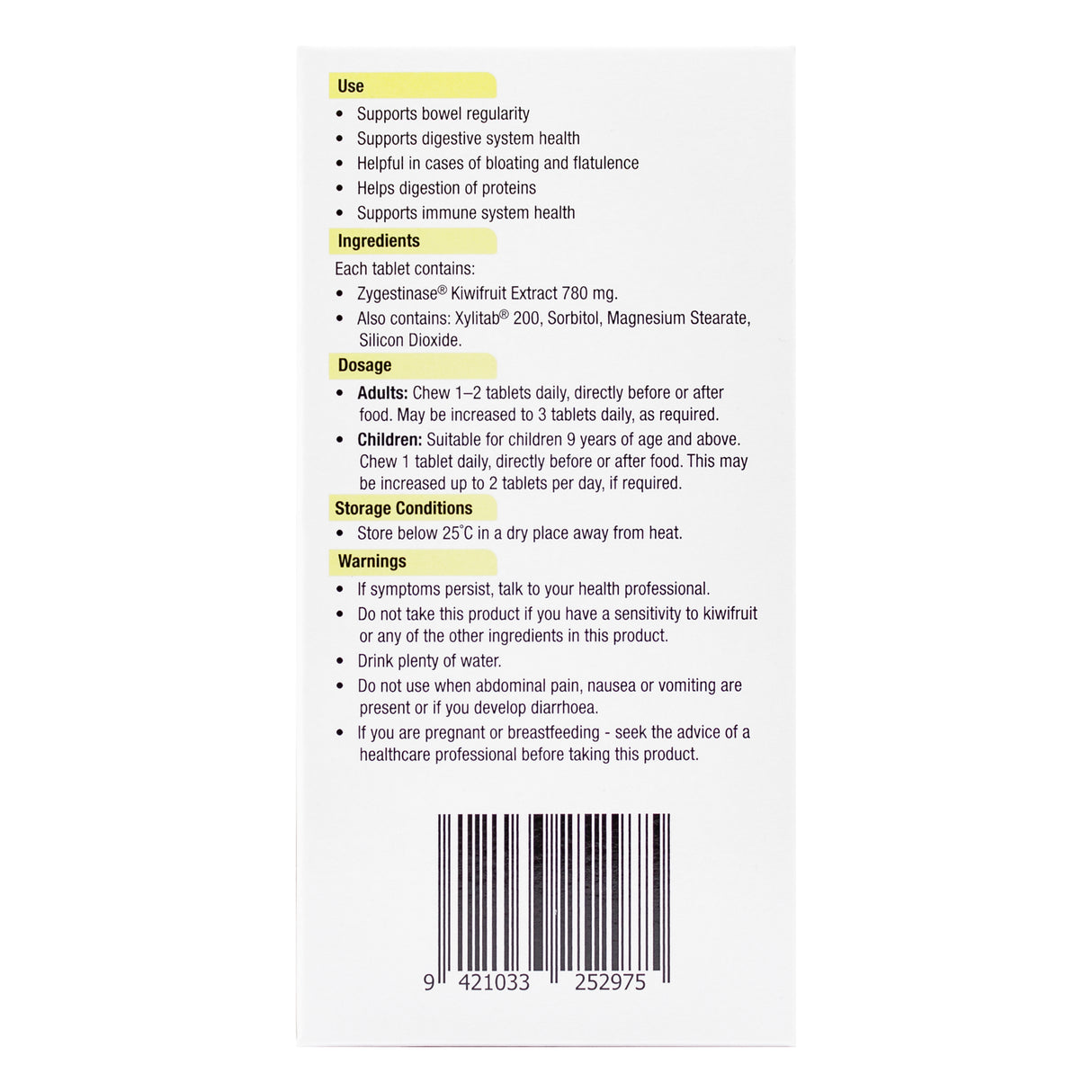 Kiwisoothe® High Strength 30 Chewable Tablets