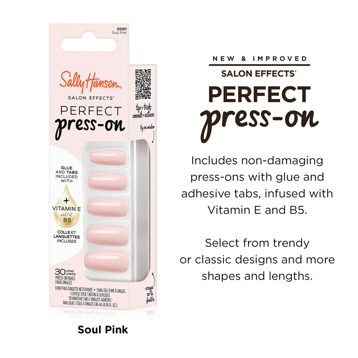 Sally Hansen Perfect Press On Nails Soul Pink