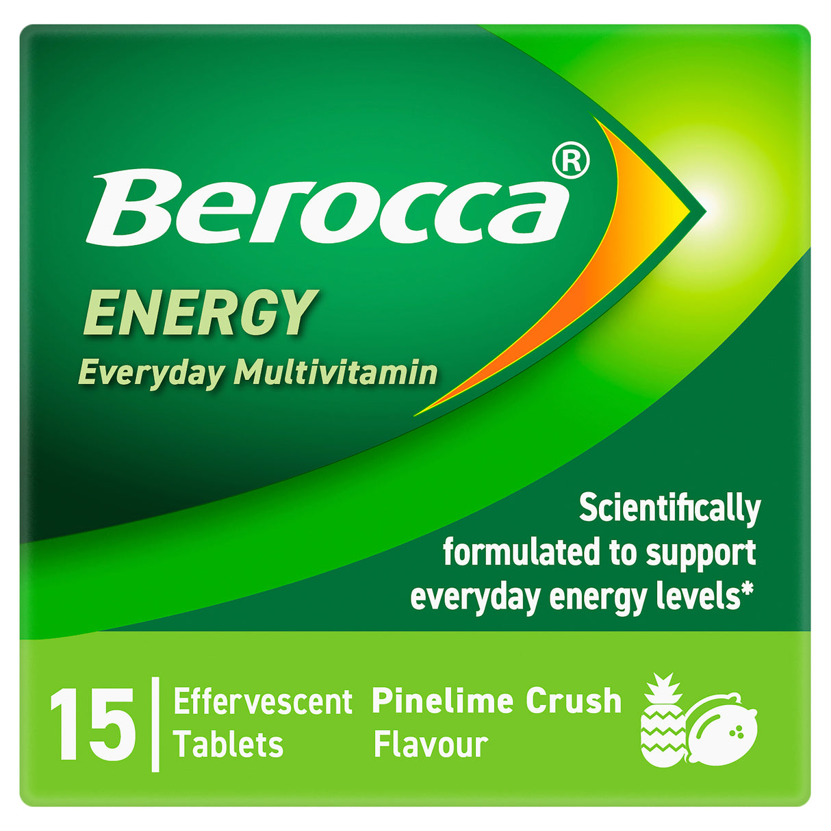 Berocca Energy Pinelime Crush Tablets 15s