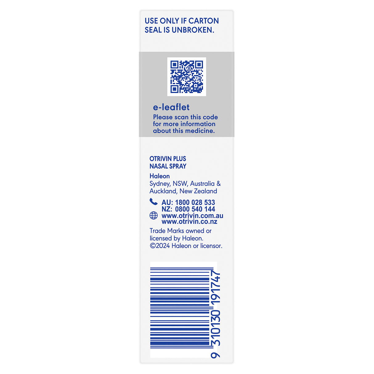 Otrivin Plus Nasal Decongestant 10 mL