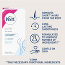 Veet Pure Hair Removal Cold Wax Strips Face Sensitive Skin 20 Pack