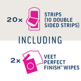 Veet Pure Hair Removal Cold Wax Strips Face Sensitive Skin 20 Pack