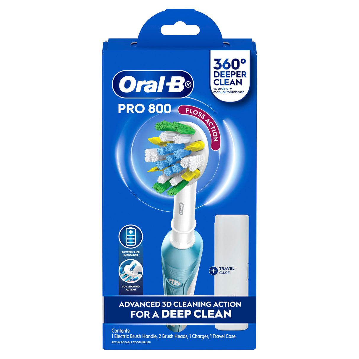 Oral-B Pro 800 floss Action Power Brush Blue