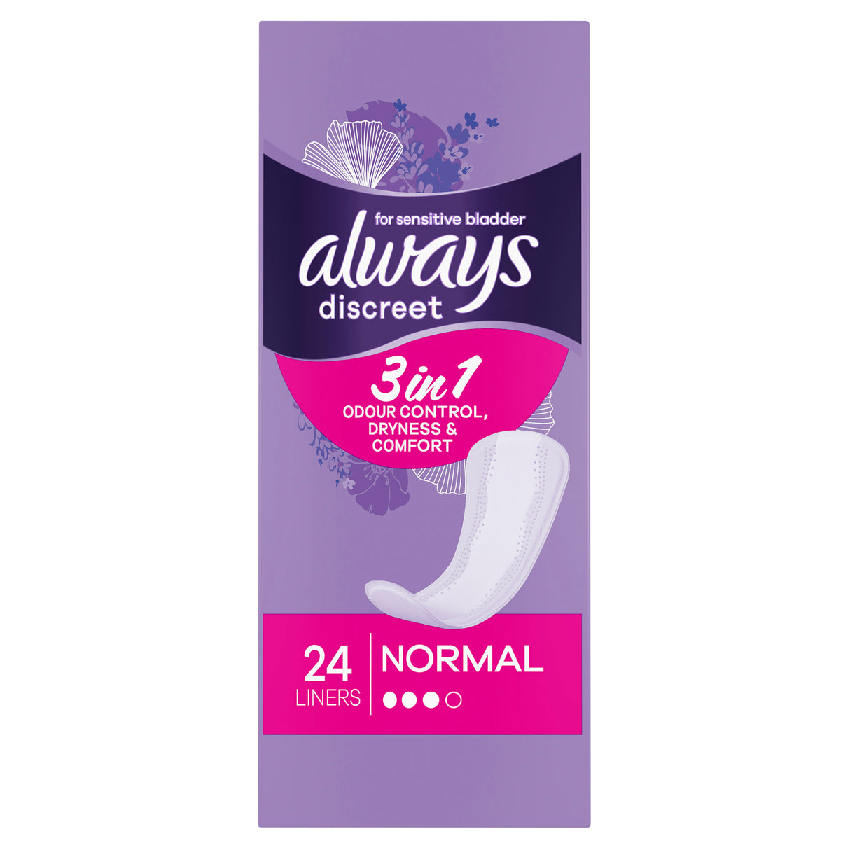 Always Discreet Incontinence Liners Normal
