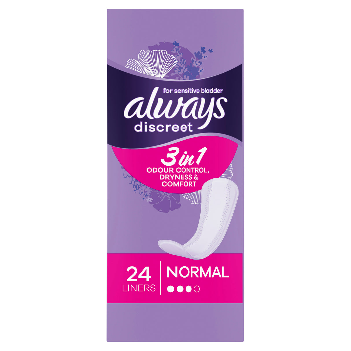 Always Discreet Incontinence Liners Normal