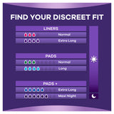 Always Discreet Incontinence Liners Normal