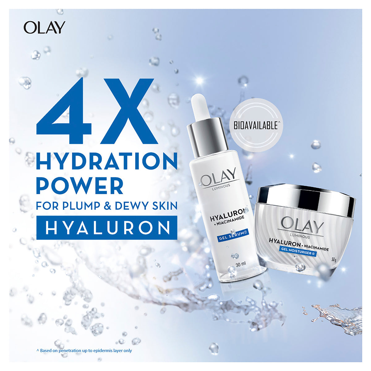 OLAY LUMINOUS HYALURON+ NIACINAMIDE GEL MOISTURISER 50G