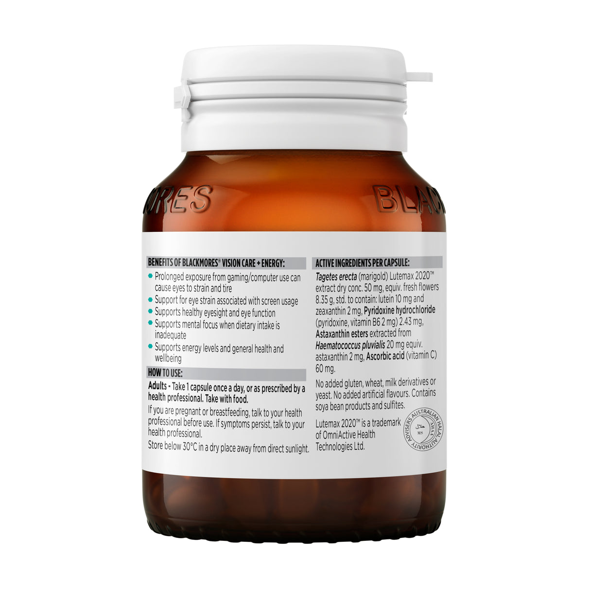 Blackmores Vision Care + Energy 30s