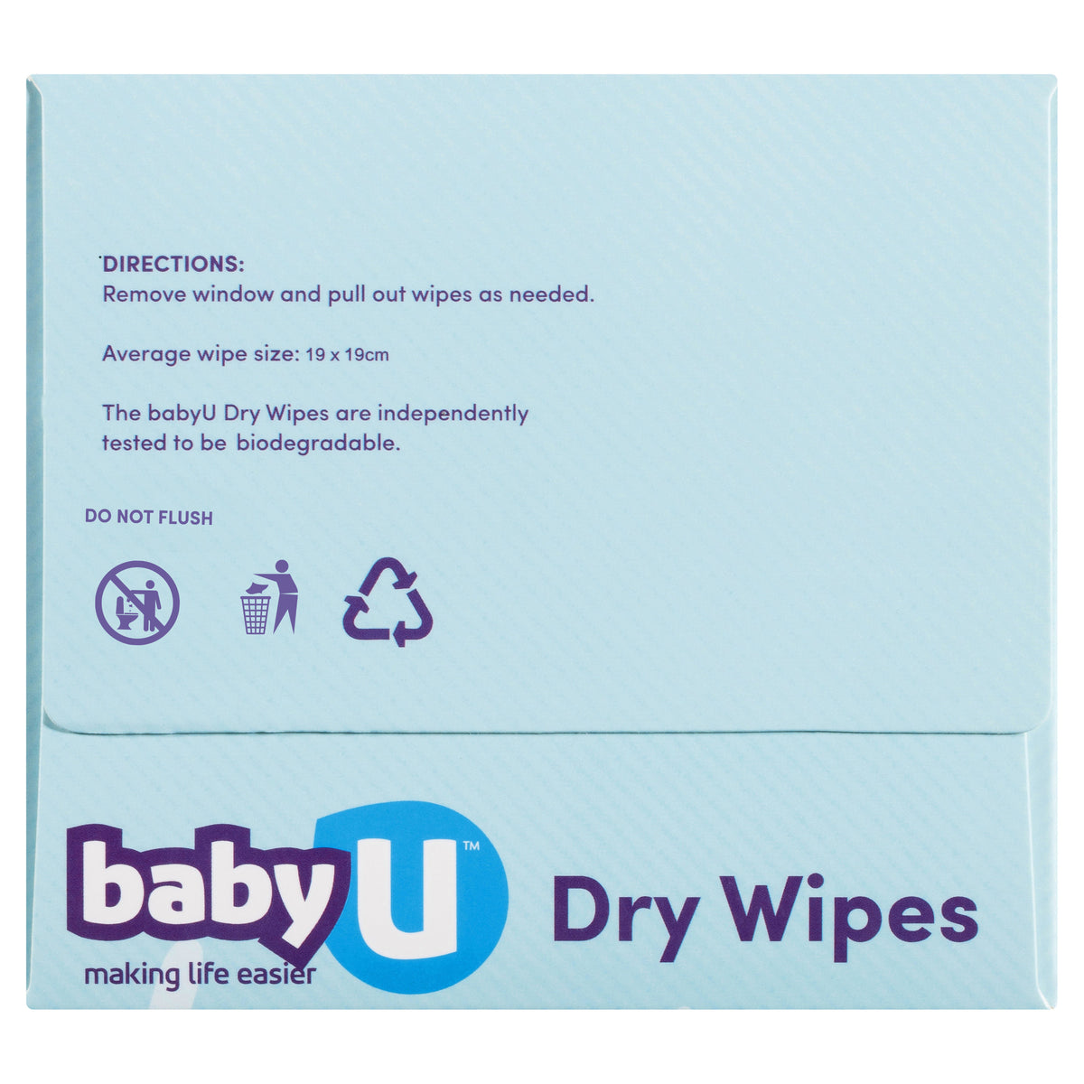 Baby U Dry Wipes 100 Pack