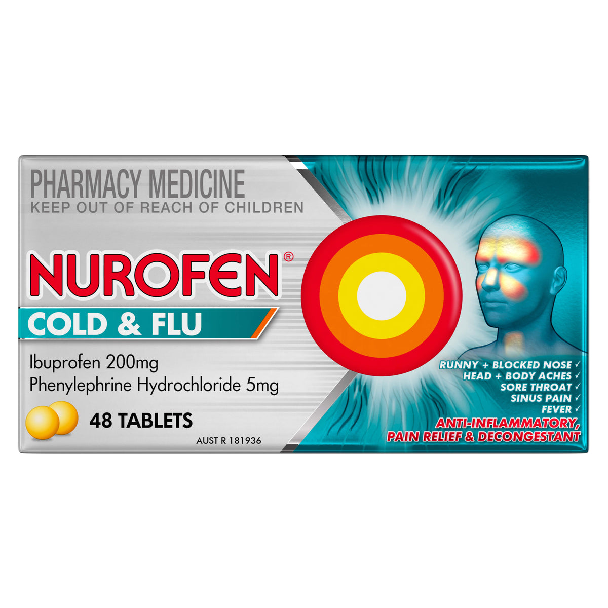 NUROFEN Cold and Flu Tabs PE 48s