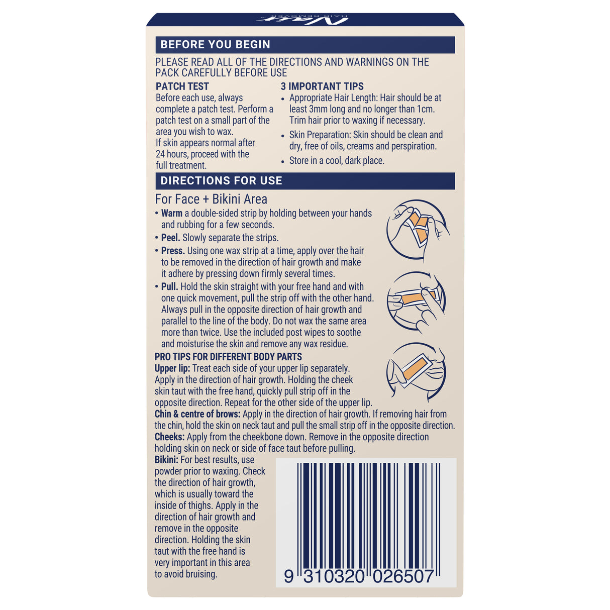Nair Easiwax Mini Wax Strips 20 Pack