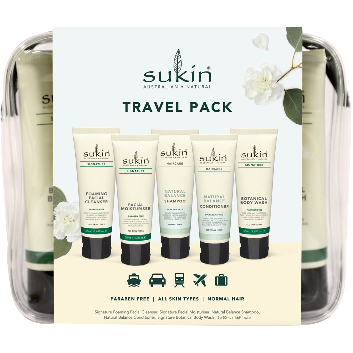 SUKIN Travel Pack 5x50ml