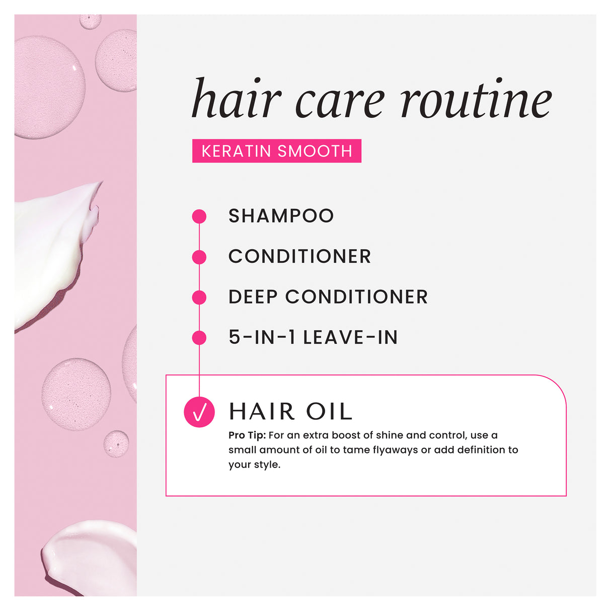 Hask Keratin Oil Smoothing Shine Oil 18ml