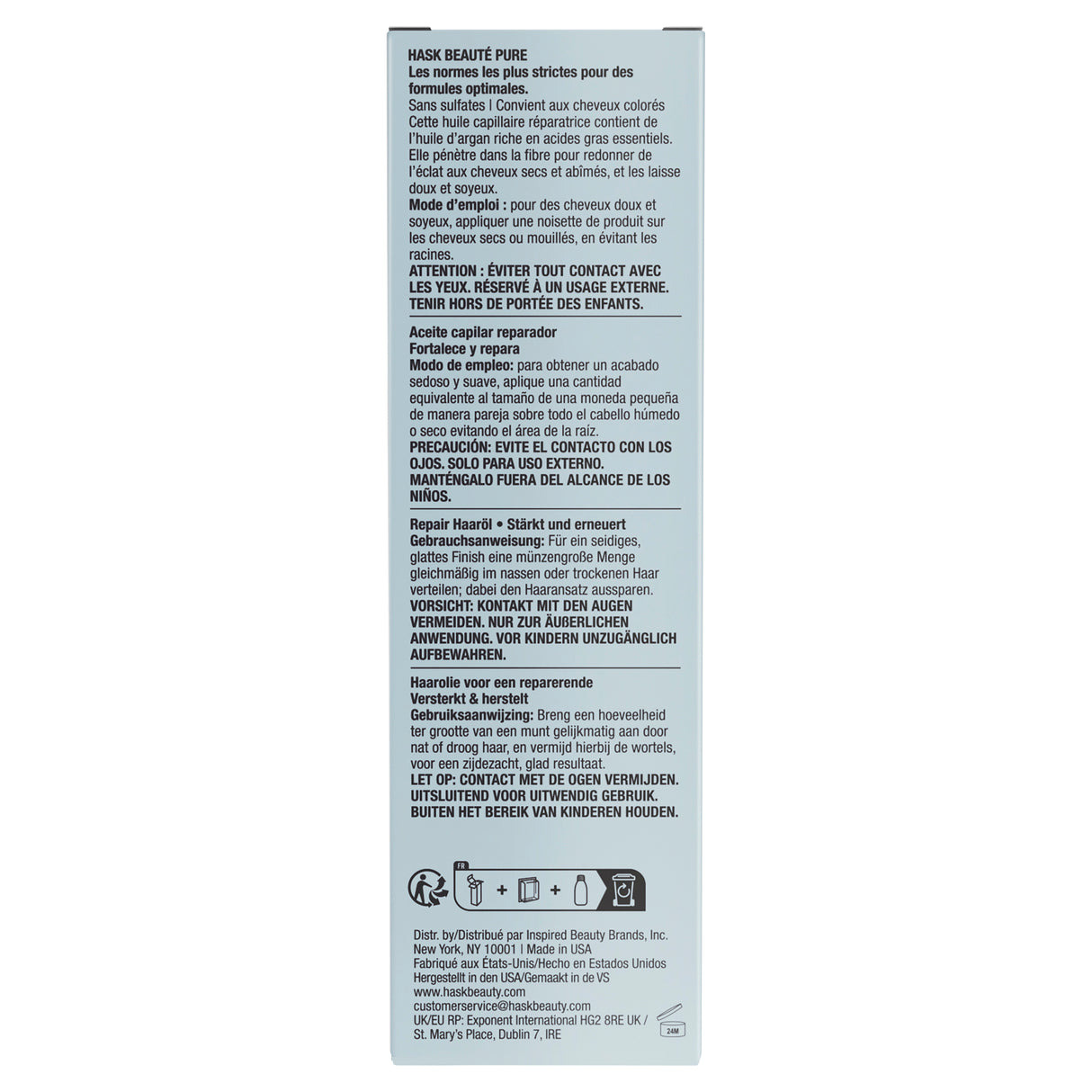 Hask Argan Oil Repairing Shine Hair Oil 59ml