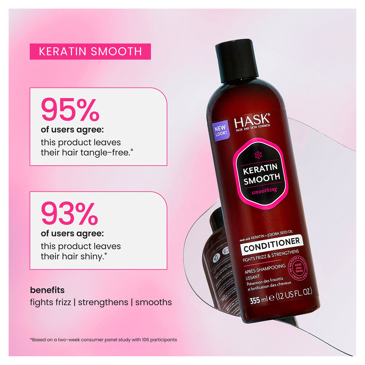 Hask Keratin Protein Smoothing Conditioner 355ml