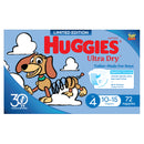 Huggies Ultra Dry Nappies, Boys, Size 4 (10-15kg), 72 Pack (Jumbo)