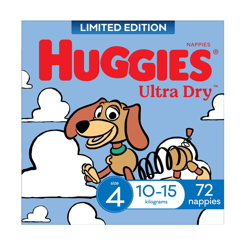 Huggies Ultra Dry Nappies, Boys, Size (10-15kg), 72 Pack (Jumbo) - Main Image