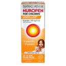 Nurofen For Children 3months - 5years Pain and Fever Relief 100mg/5mL Ibuprofen Orange 200mL