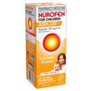 Nurofen For Children 3months - 5years Pain and Fever Relief 100mg/5mL Ibuprofen Orange 200mL