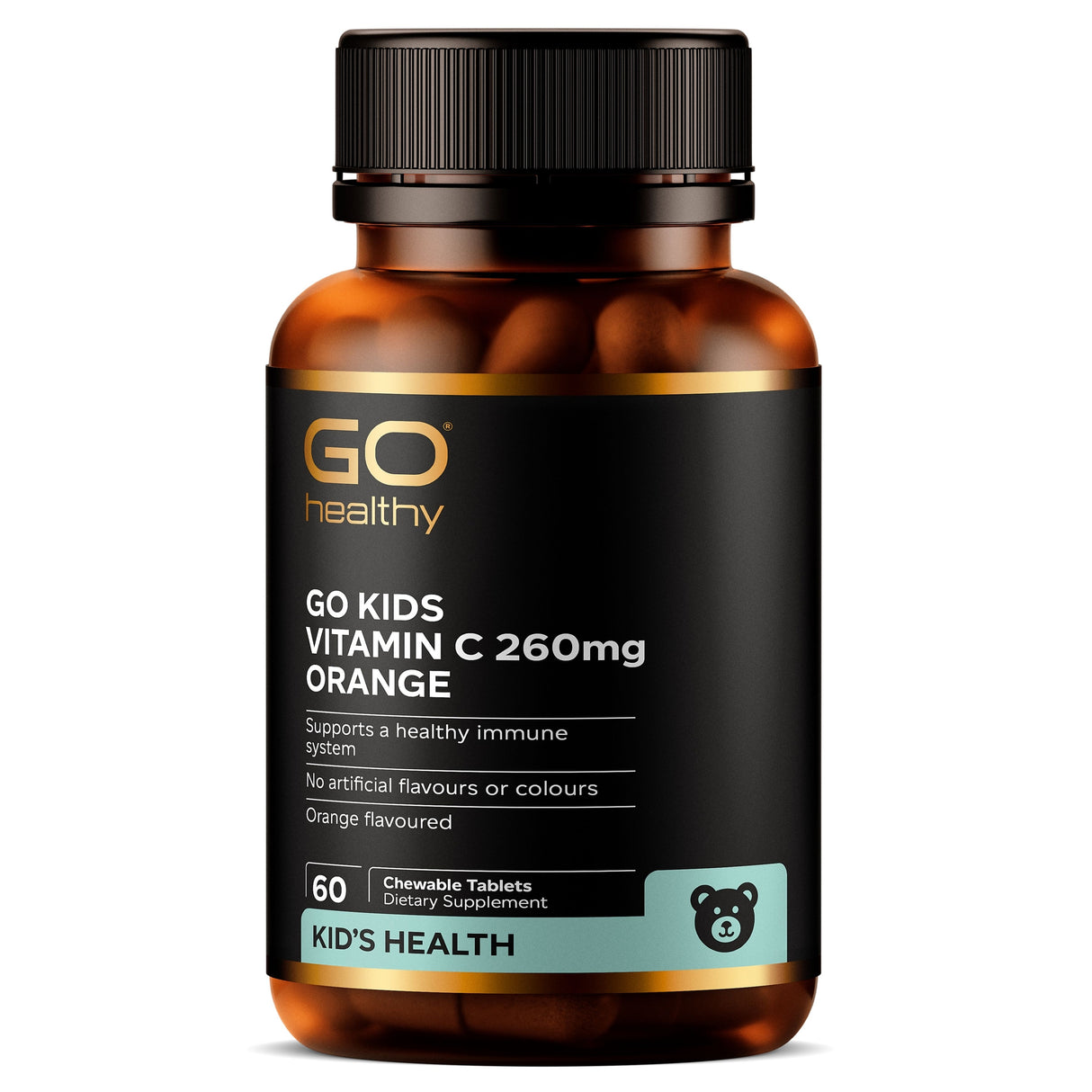 GO Healthy GO Kids Vitamin C Chewable Tablets 260mg Orange