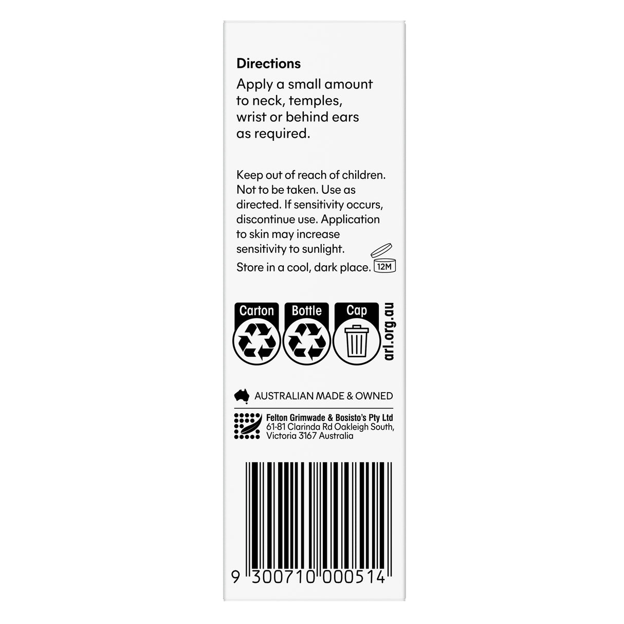 Bosisto's Australian Natives Sleep Roll-on 10ml