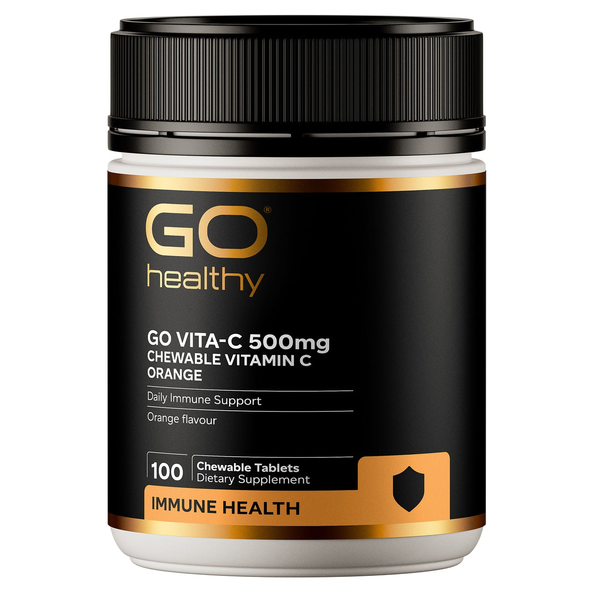 GO Healthy GO Vita-C Chewable Vitamin C Tablets 500mg Orange Flavour