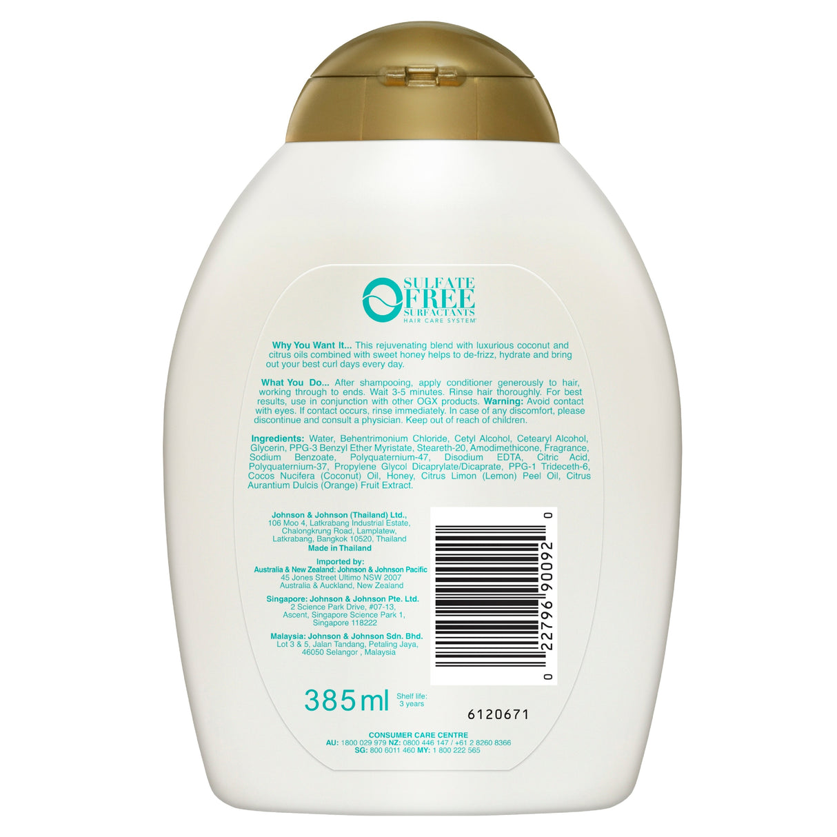 OGX Quenching + Coconut Curls Conditioner For Curly Hair 385mL