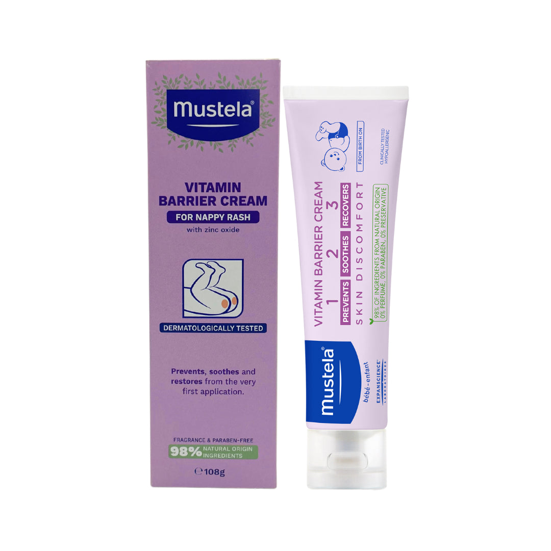 Mustela Baby Vitamin Barrier Cream 123 For Nappy Rash 100g