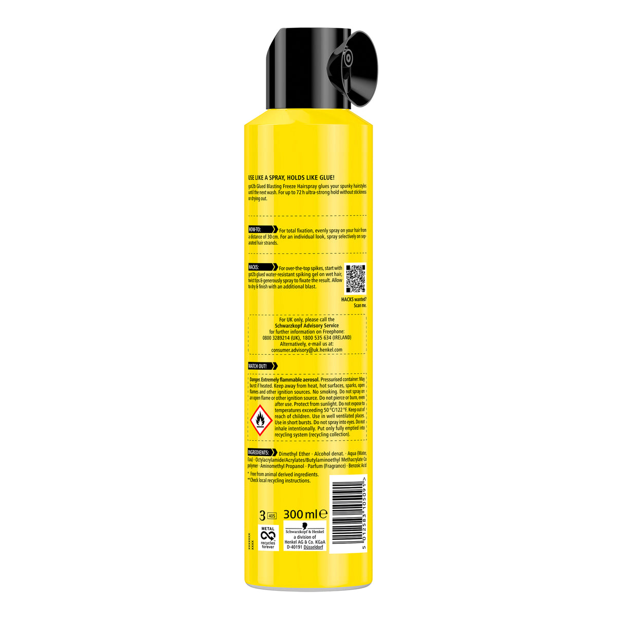 Schwarzkopf Got2B Glud Blasting H/Spr 300ml