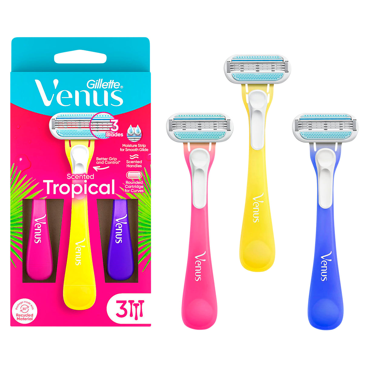 GILLETTE Venus Trop Scnt Disp 3pk