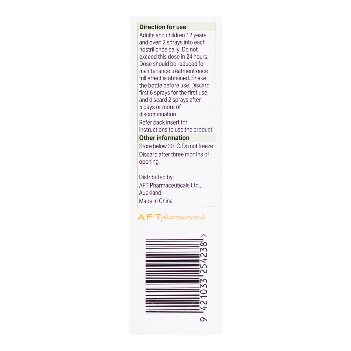 HISTOLEVE Hayfever N/Spray 50mcg 120