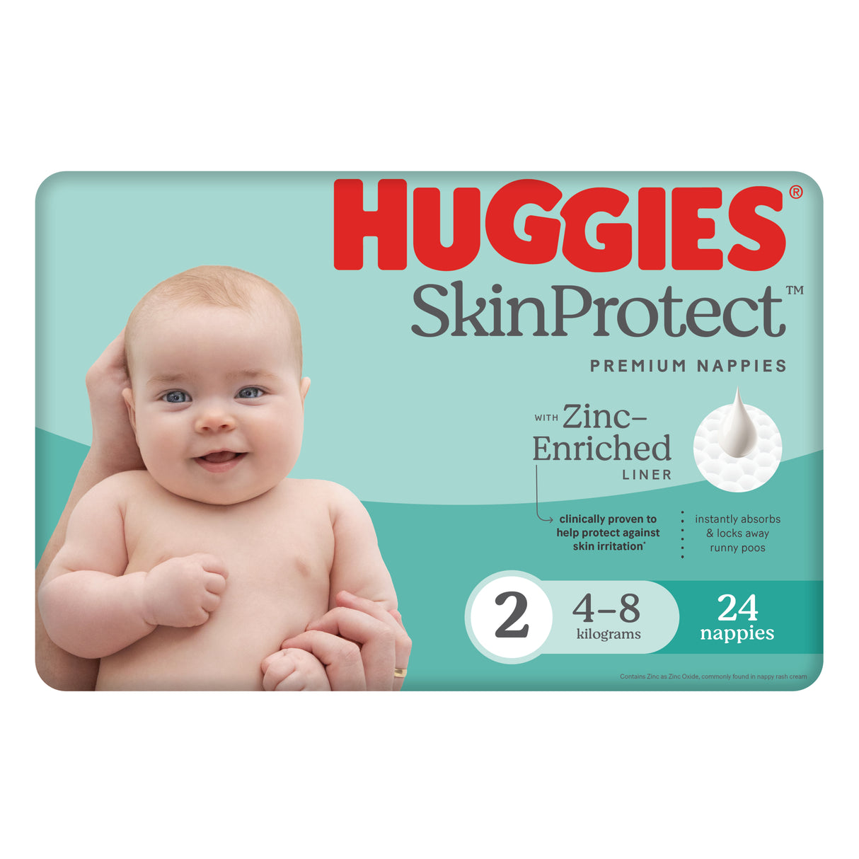 Huggies Infant Nappies Size 2 (4-8kg) 24 Pack