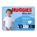 Huggies Ultra Dry Nappies Boys Size 5 (13-18kg) 16 Pack