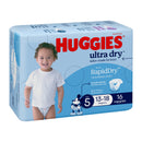 Huggies Ultra Dry Nappies Boys Size 5 (13-18kg) 16 Pack