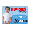 Huggies Ultra Dry Nappies Boys Size 5 (13-18kg) 32 Pack