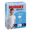 Huggies Ultra Dry Nappies Boys Size 6 (16kg+) 30 Pack