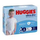 Huggies Ultra Dry Nappies Boys Size 6 (16kg+) 30 Pack