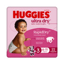 Huggies Ultra Dry Nappies Girl Size 3 (6-11kg) 22 Pack